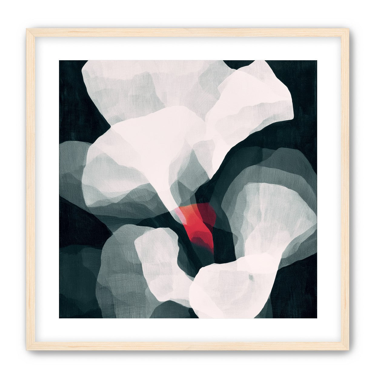 Red wedge among pale layers