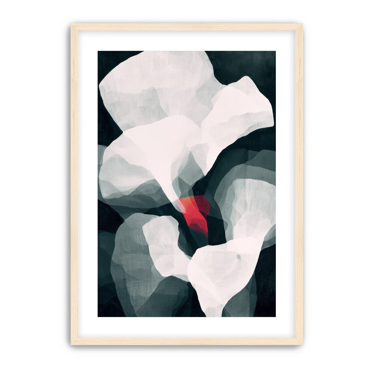 Red wedge among pale layers