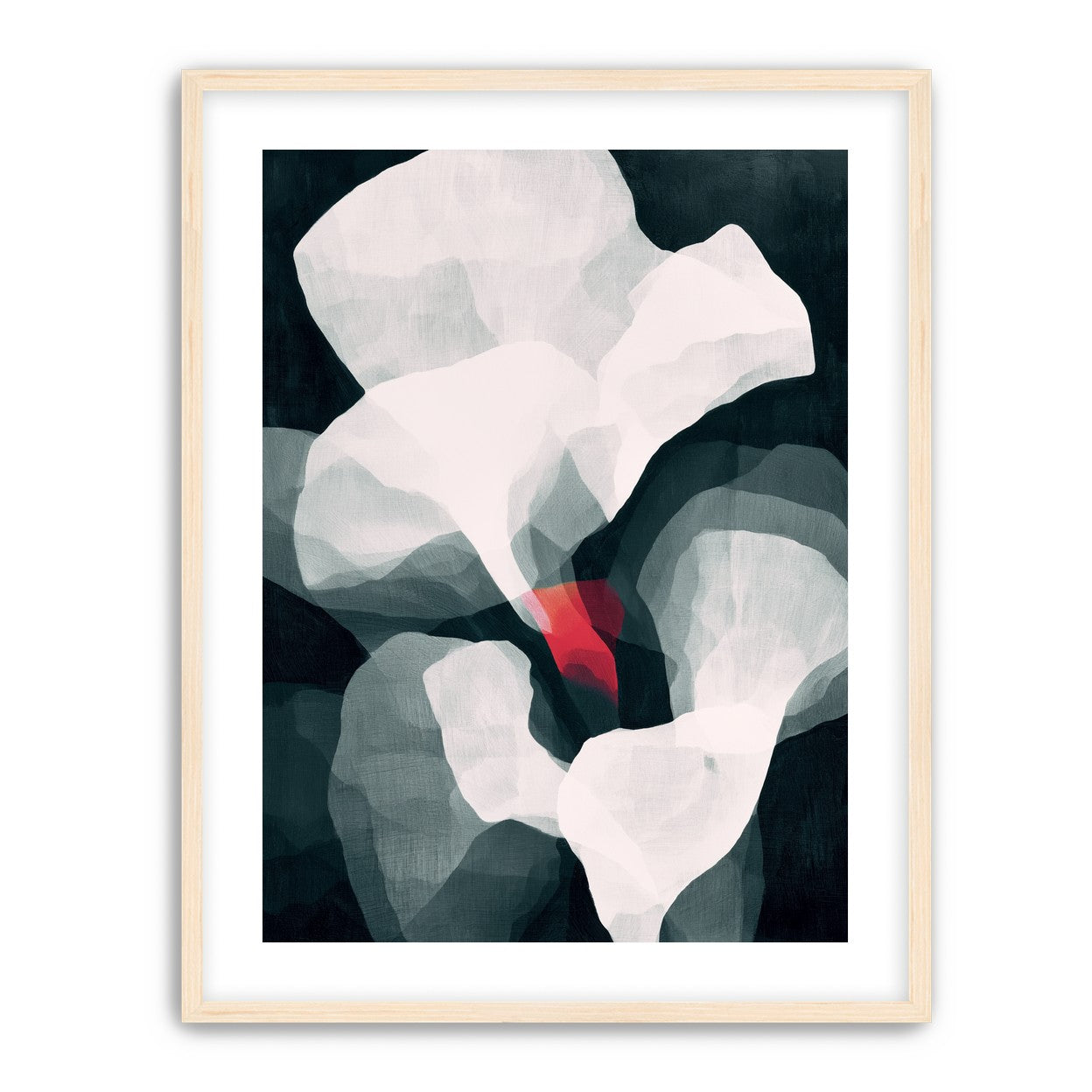 Red wedge among pale layers