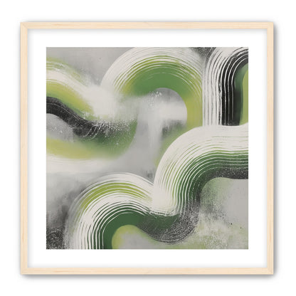 White arcs in green haze