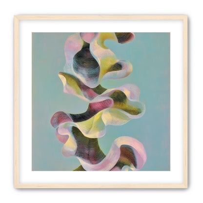 Folded ribbons in suspension