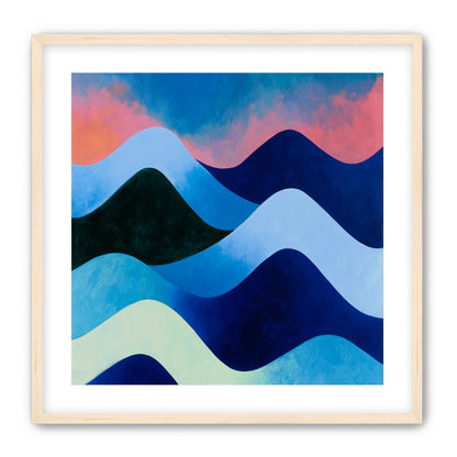 Layered blue hills at dusk
