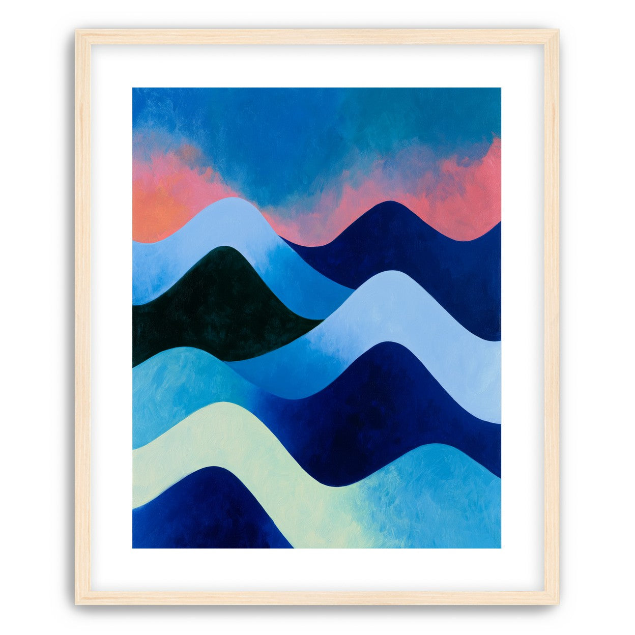 Layered blue hills at dusk