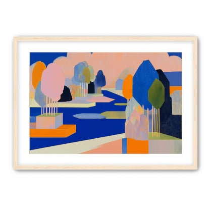 Trees among the blue bends