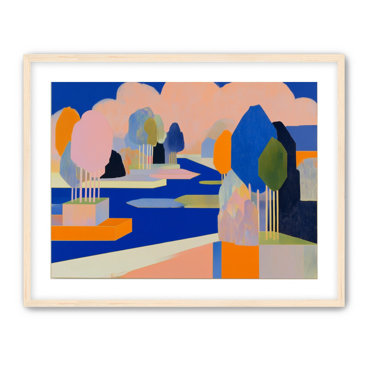 Trees among the blue bends