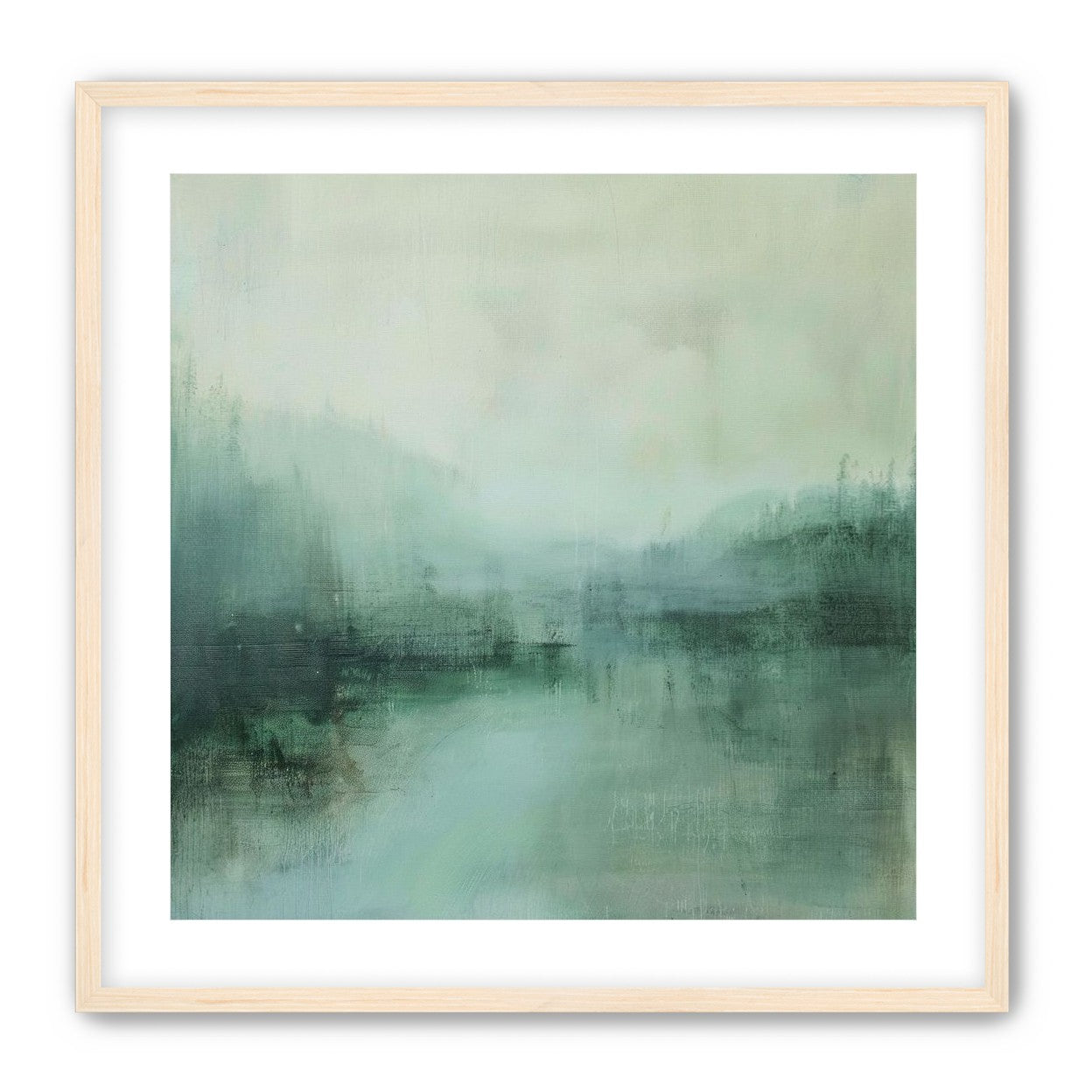 Misty harbor with boats