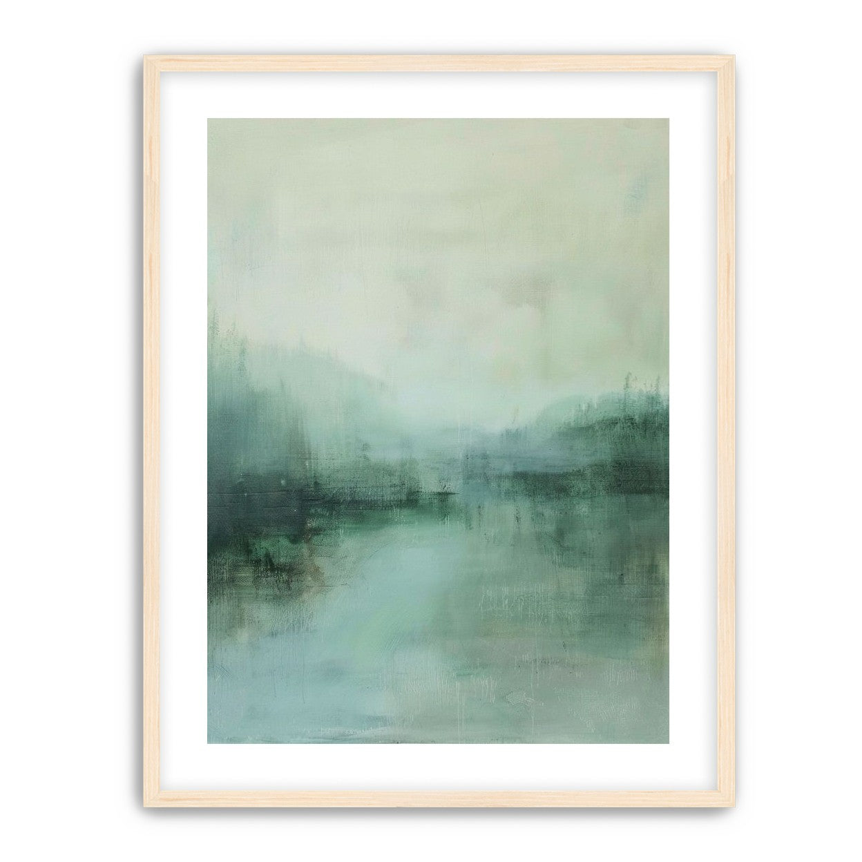 Misty harbor with boats