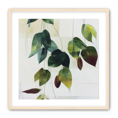 Leaves suspended in quiet air