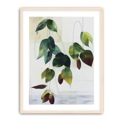 Leaves suspended in quiet air