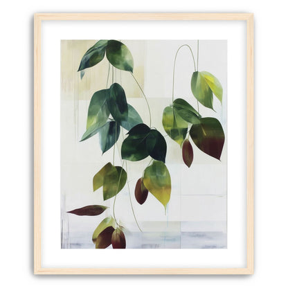 Leaves suspended in quiet air