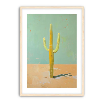 Saguaro beneath a pale sky