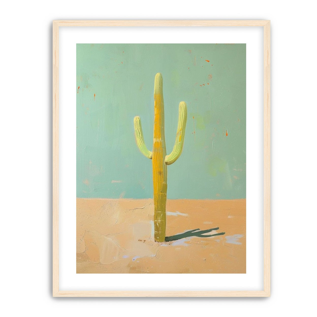 Saguaro beneath a pale sky