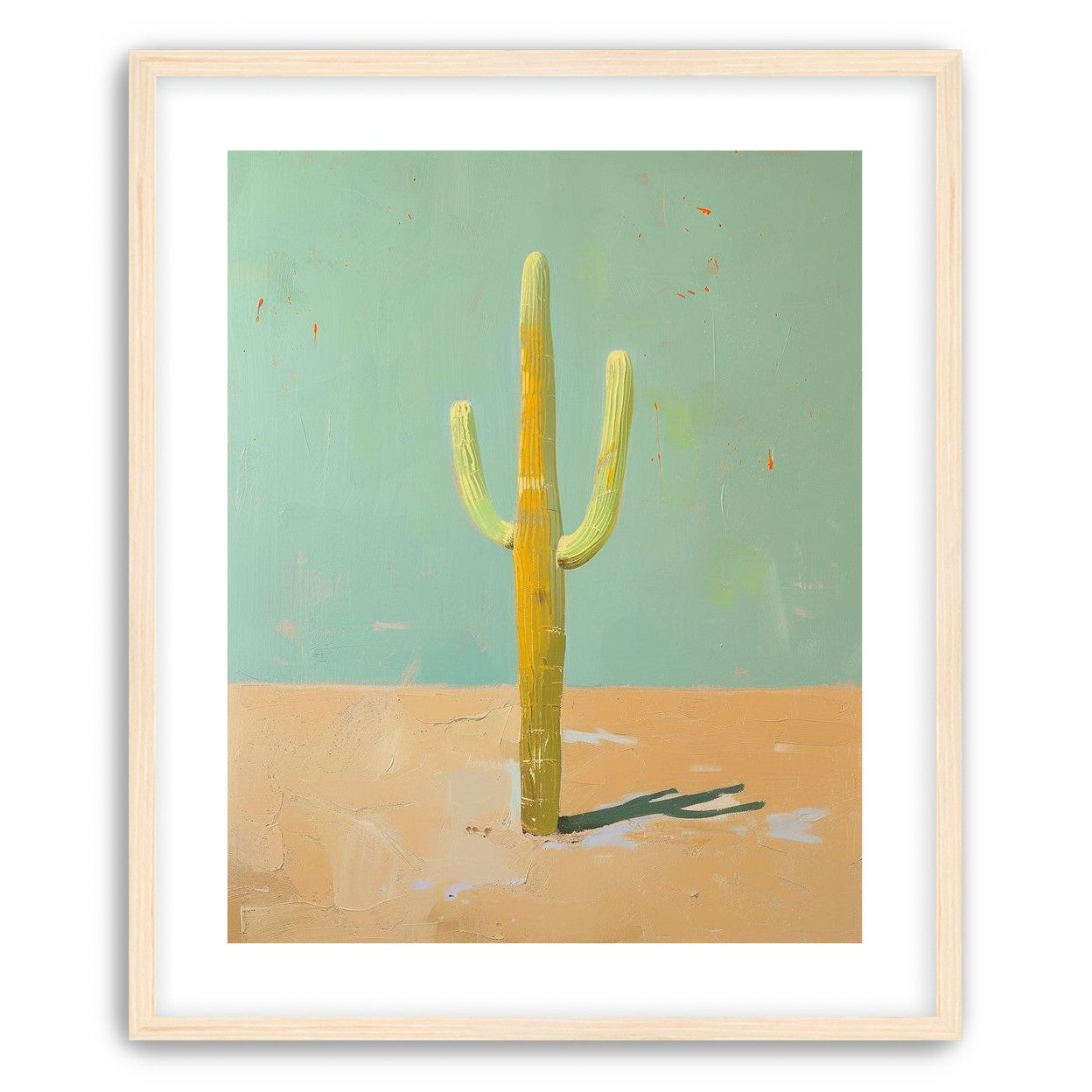 Saguaro beneath a pale sky