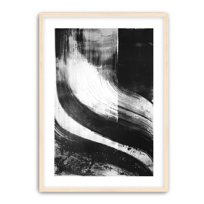 Scraped arcs in black ink