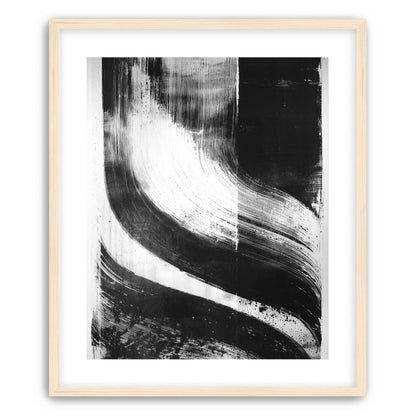 Scraped arcs in black ink