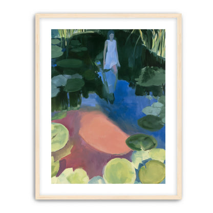 Woman in the lily pond