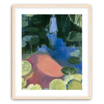 Woman in the lily pond