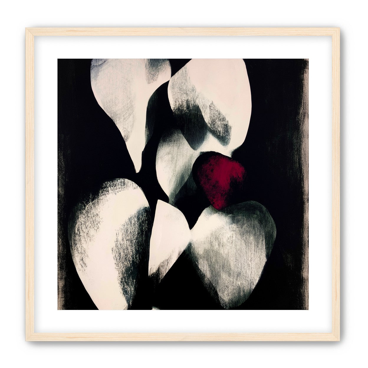Red petal in shadowed bloom