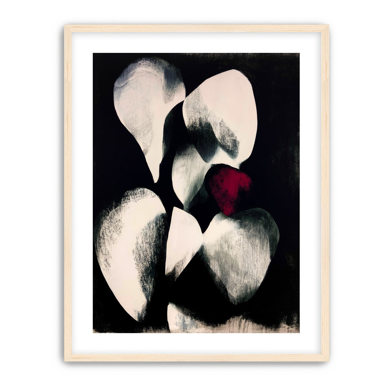 Red petal in shadowed bloom