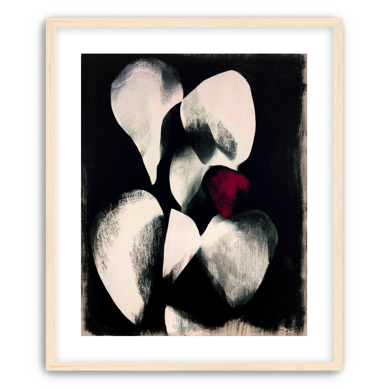 Red petal in shadowed bloom
