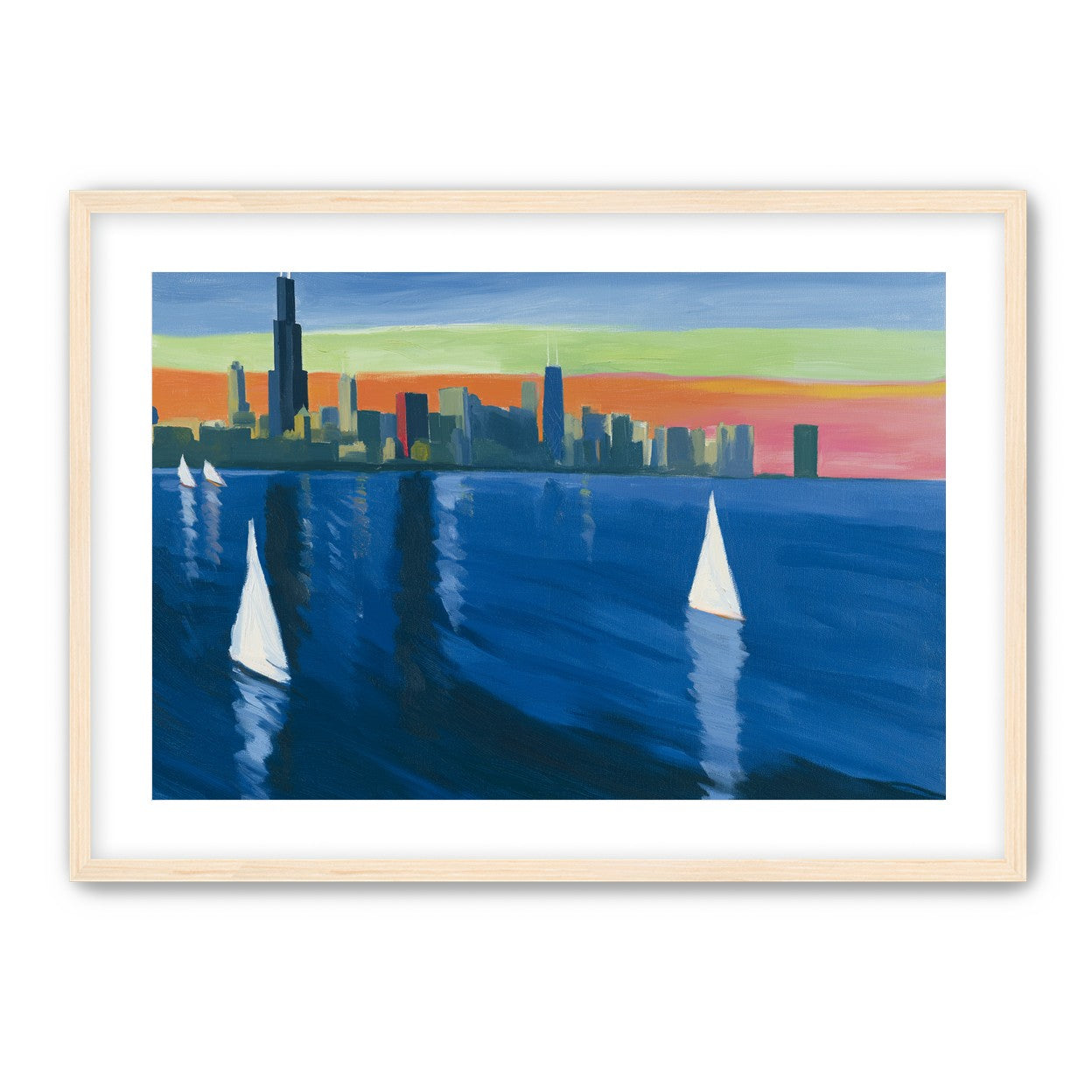 White sails against the skyline