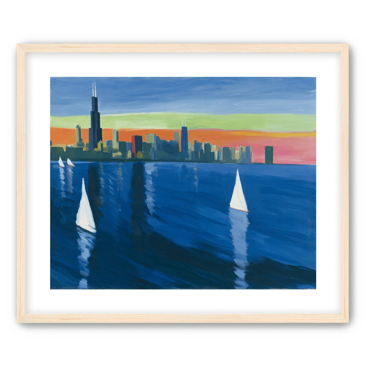 White sails against the skyline