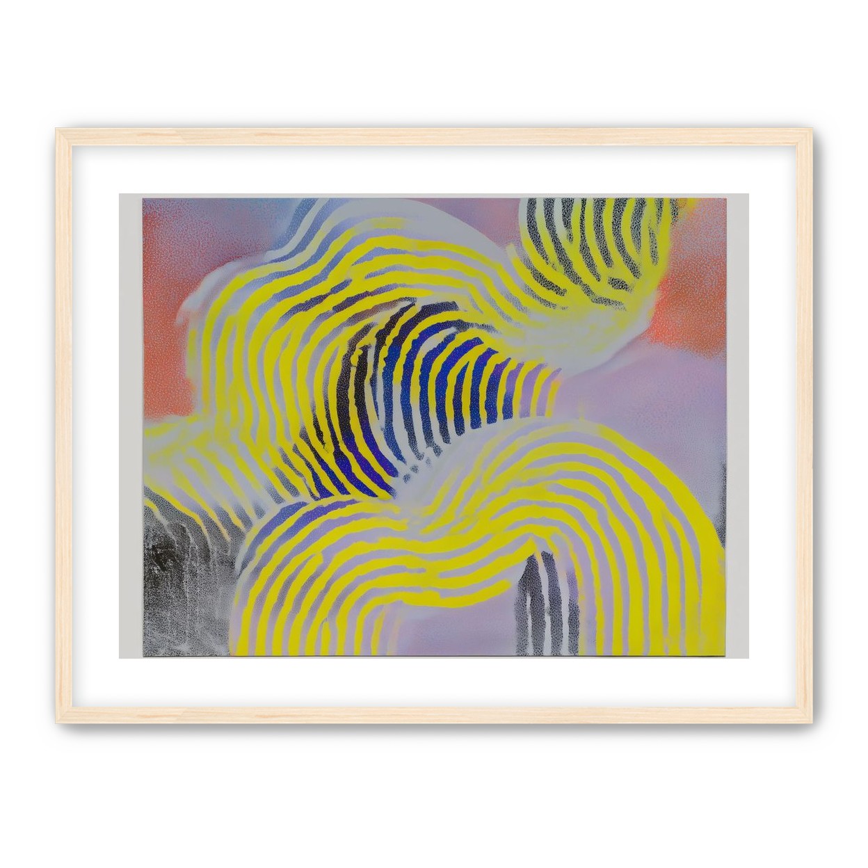 Yellow bends through violet