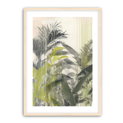 Chartreuse rain through palms