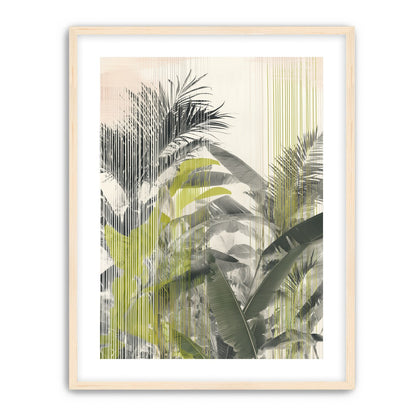 Chartreuse rain through palms
