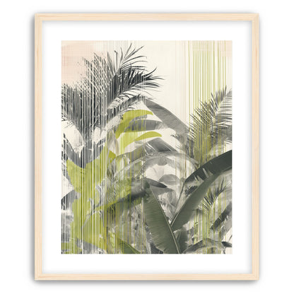 Chartreuse rain through palms