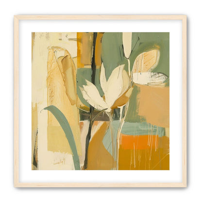 White flower in drifting ochre