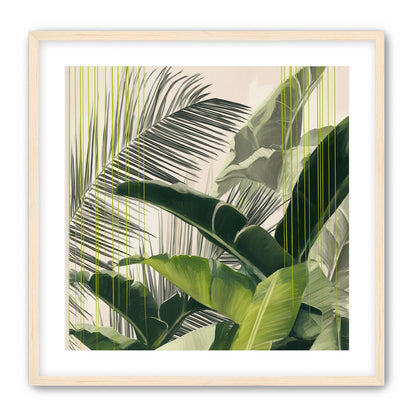 Green drips over palms