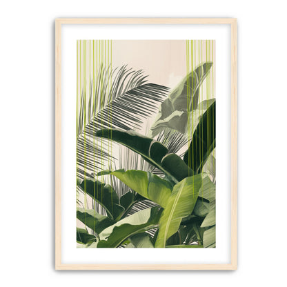 Green drips over palms