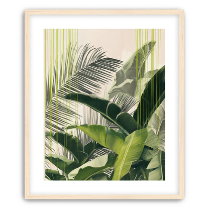 Green drips over palms