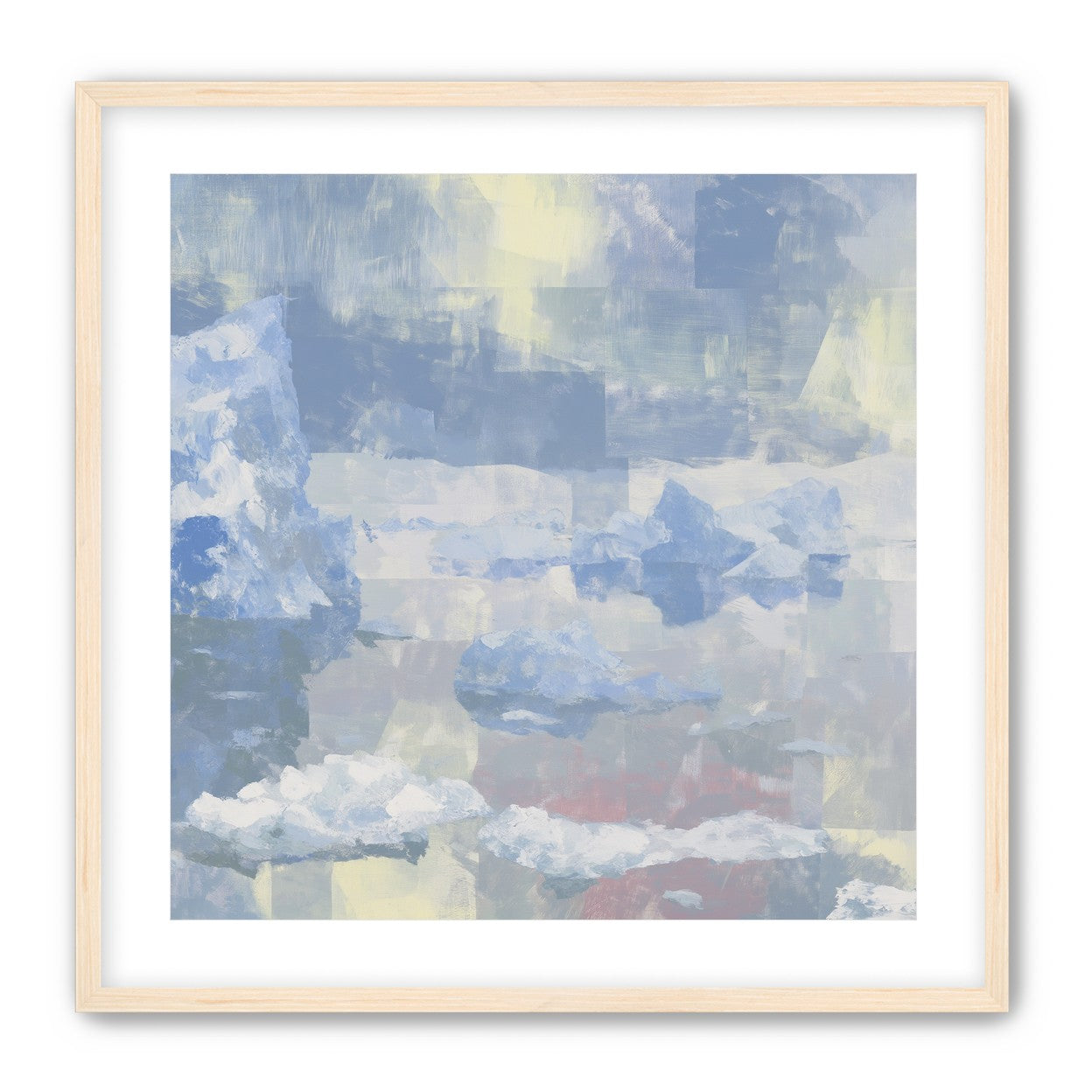 Blue shadows on drifting ice