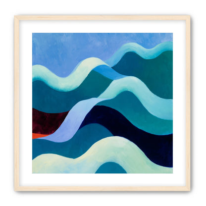 Pale bands across deep blue