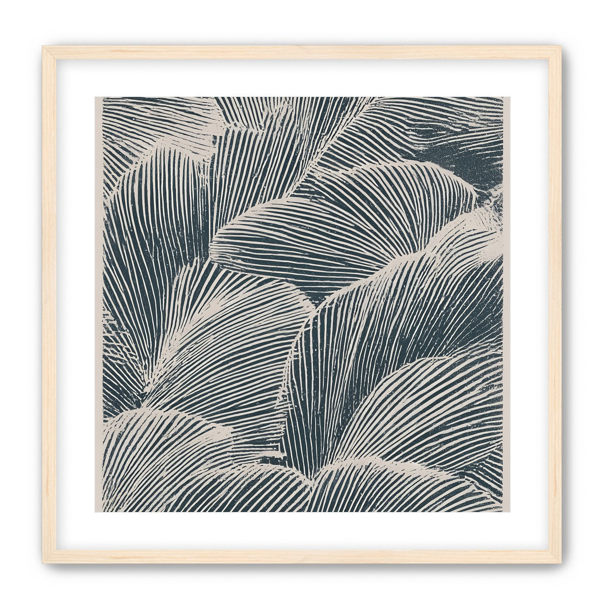 Palm fronds pressed together