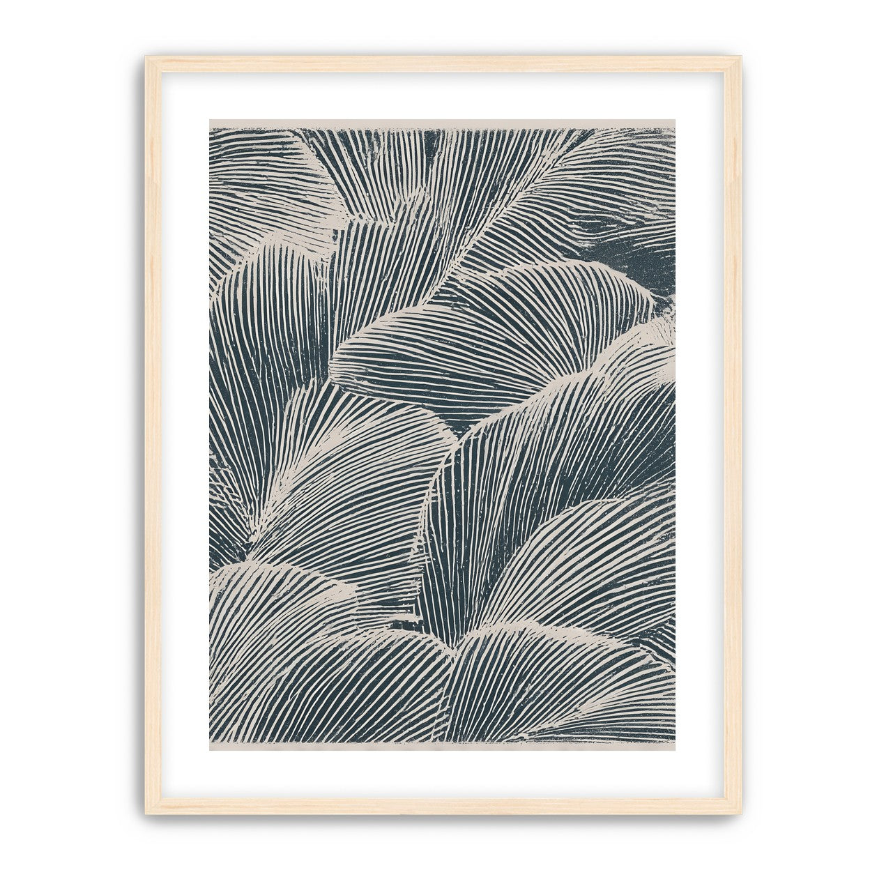 Palm fronds pressed together