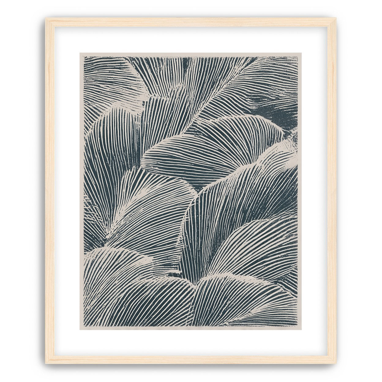 Palm fronds pressed together