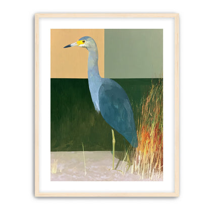A heron beside the reeds