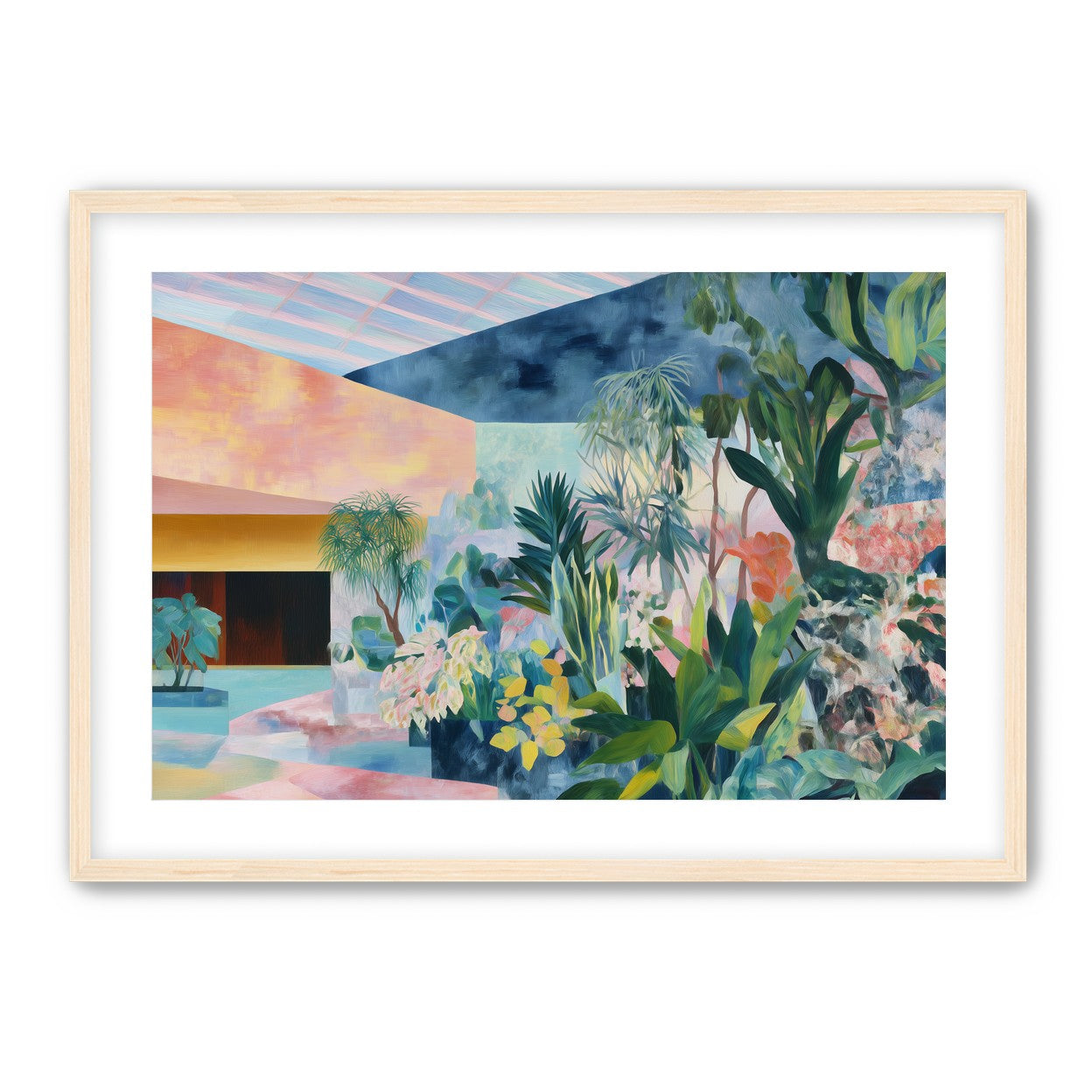 Pastel rooms for green leaves