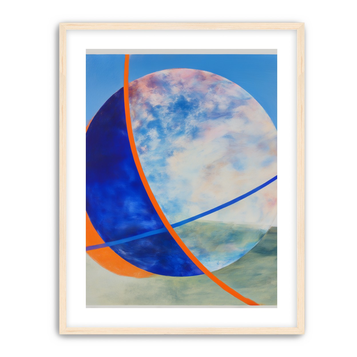 Orange cut through the circle