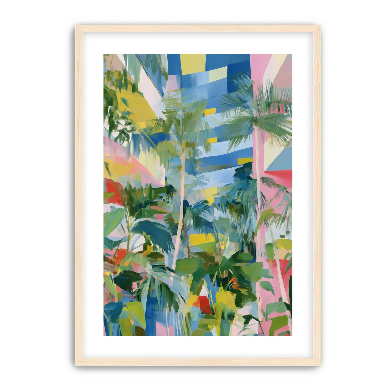 Palm shadows on color fields