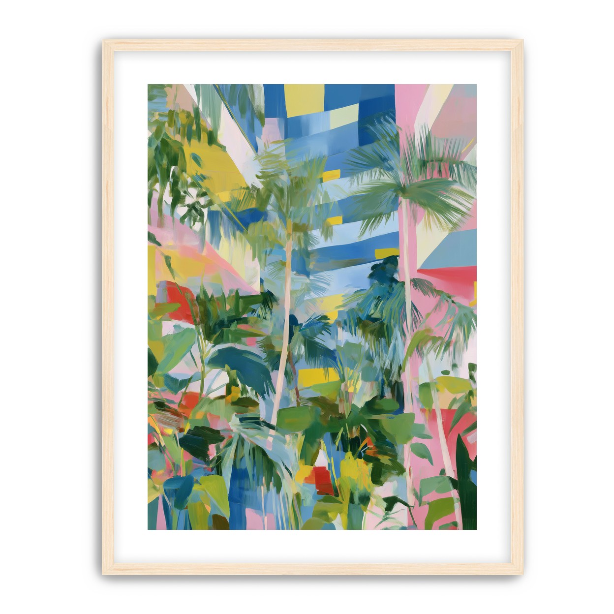 Palm shadows on color fields