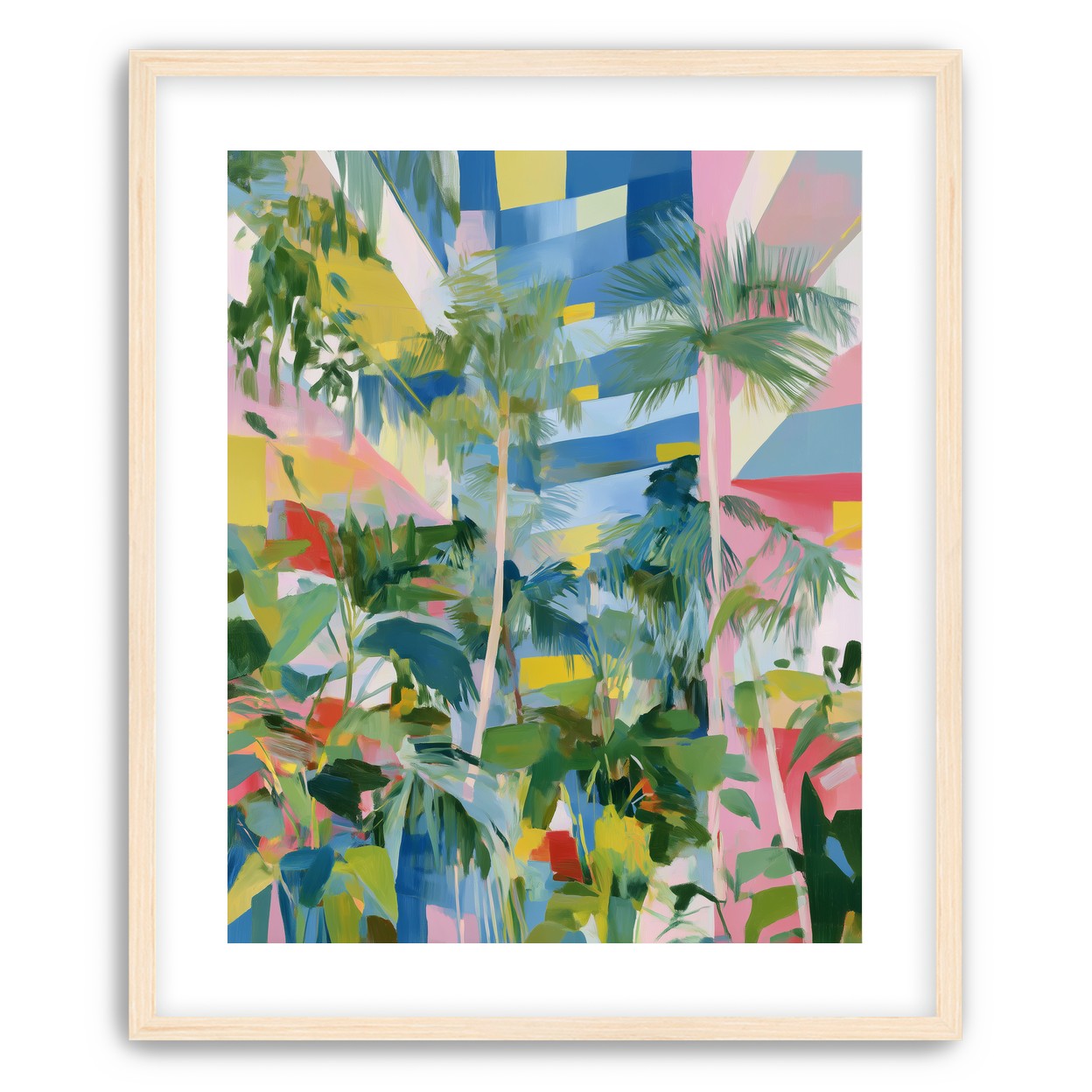 Palm shadows on color fields