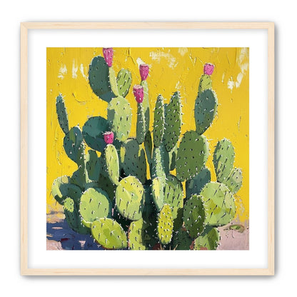 Pink blooms in yellow heat