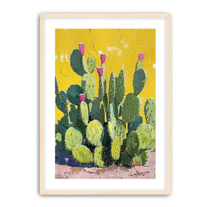 Pink blooms in yellow heat