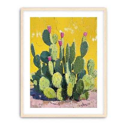 Pink blooms in yellow heat