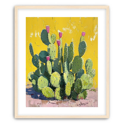 Pink blooms in yellow heat