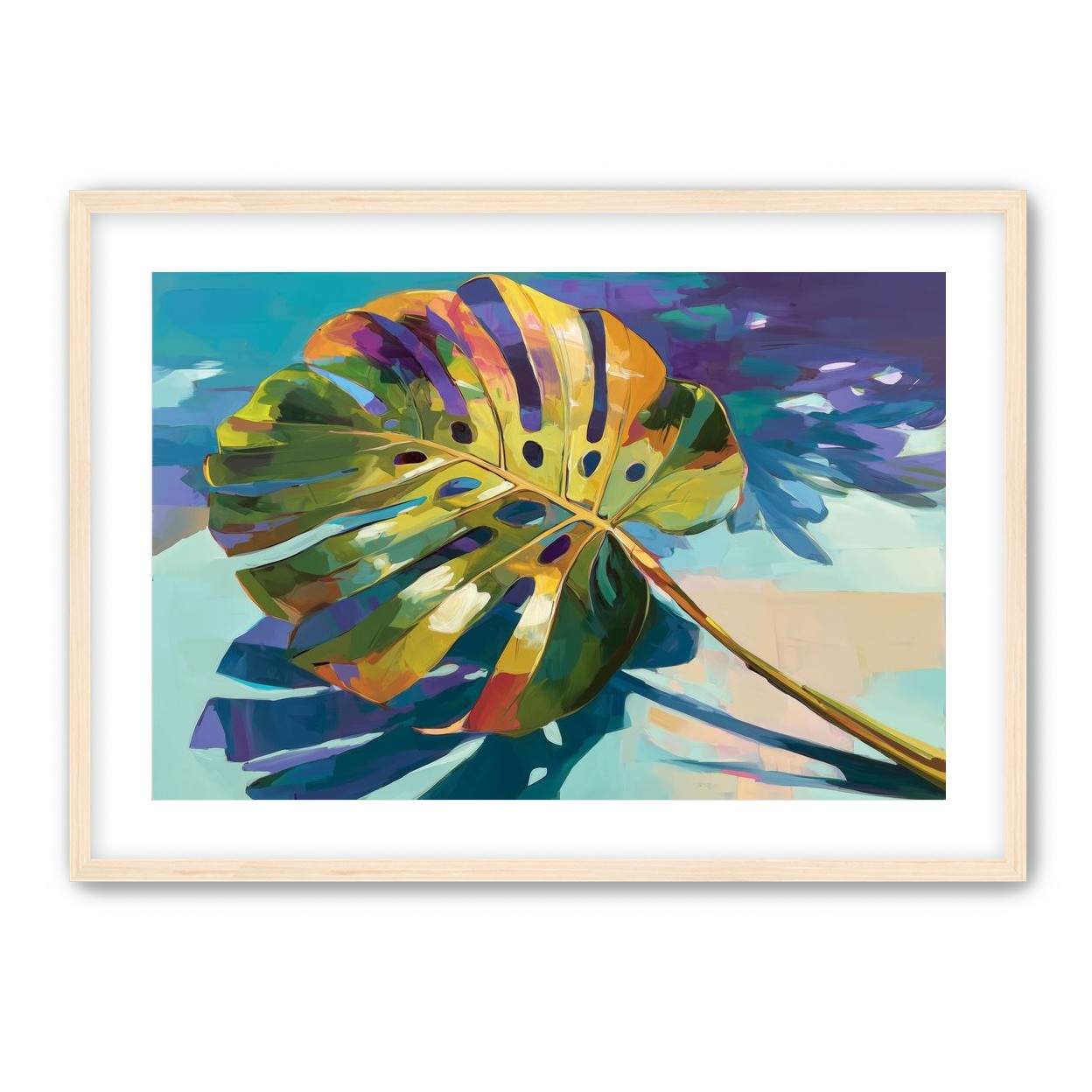 Palm Leaves in Layered Paint